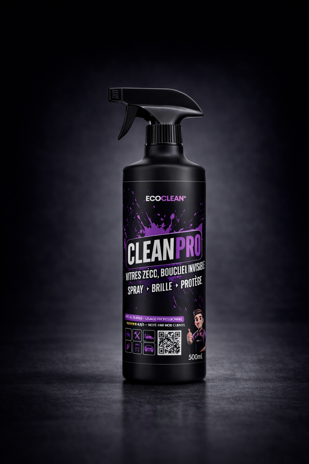 CleanPro® EcoClean® — Nettoyant vitres déperlant zéro trace