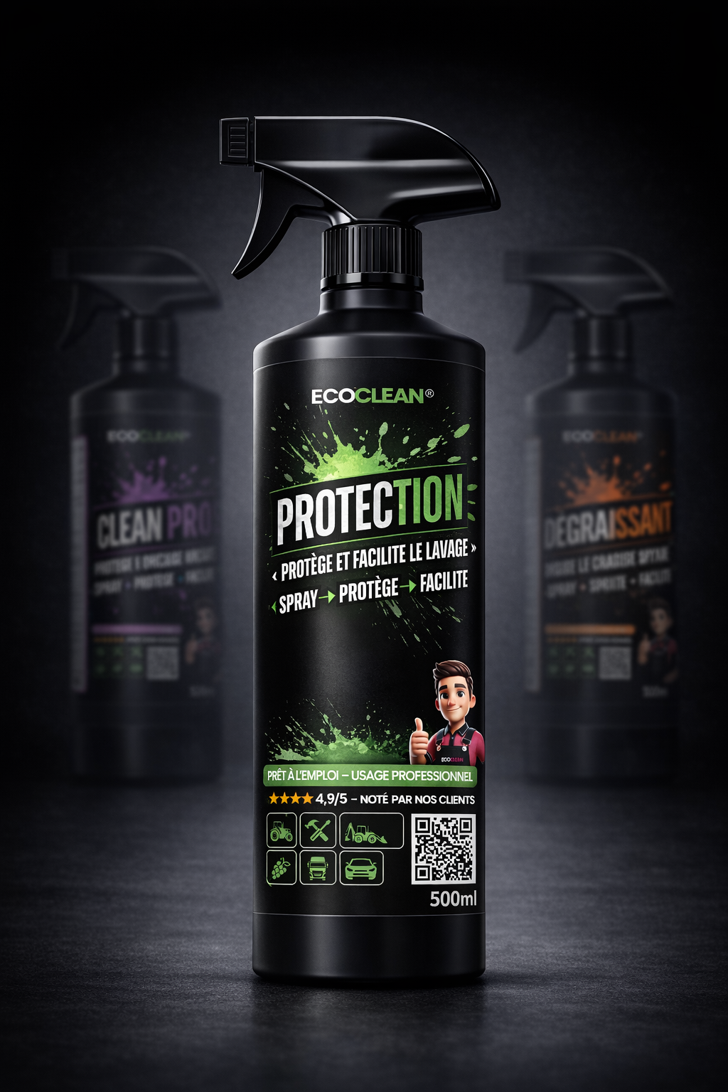 Protection EcoClean® 500 mL — Format découverte, résiste 10 lavages